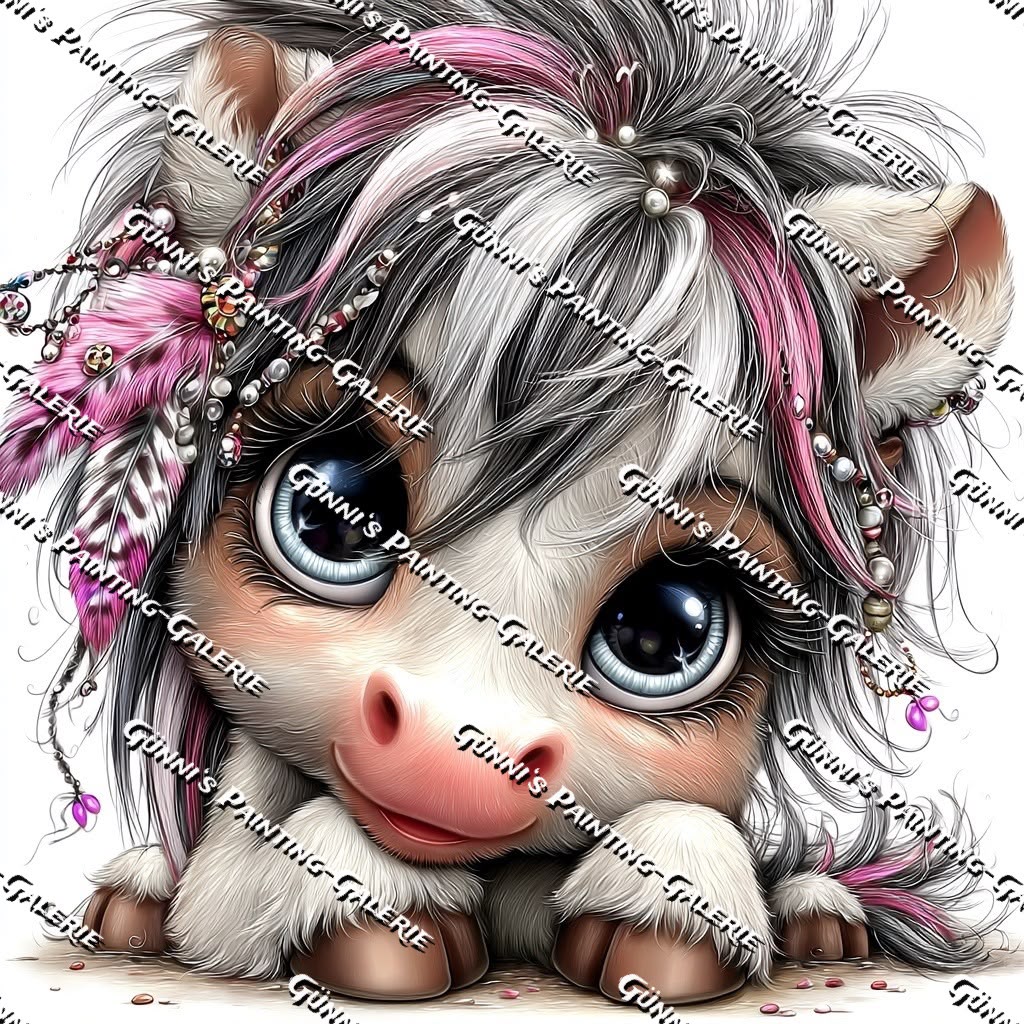 Kleine Schönheit by illumaris KI_Art 60x60 80 Farben