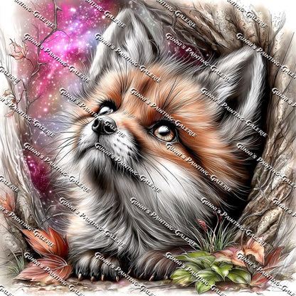 Der kleine Naturgeist by illumaris KI_Art 60x60 90 Farben