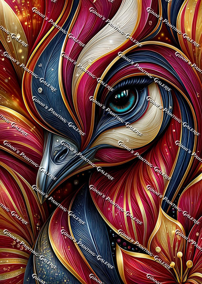 Auge des Phönix by Andy‘s_AI_Art 50x70 80 Farben