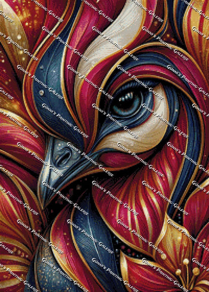 Auge des Phönix by Andy‘s_AI_Art 50x70 80 Farben