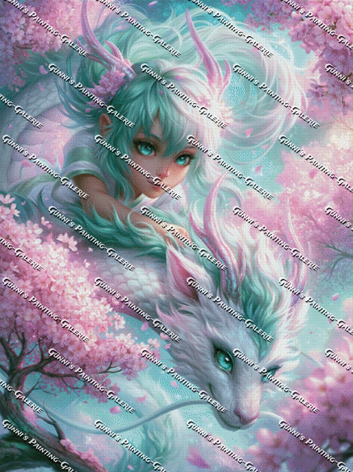Der Drache der ewigen Blüte by Sweet_Loco_AI 90x120 185 Farben