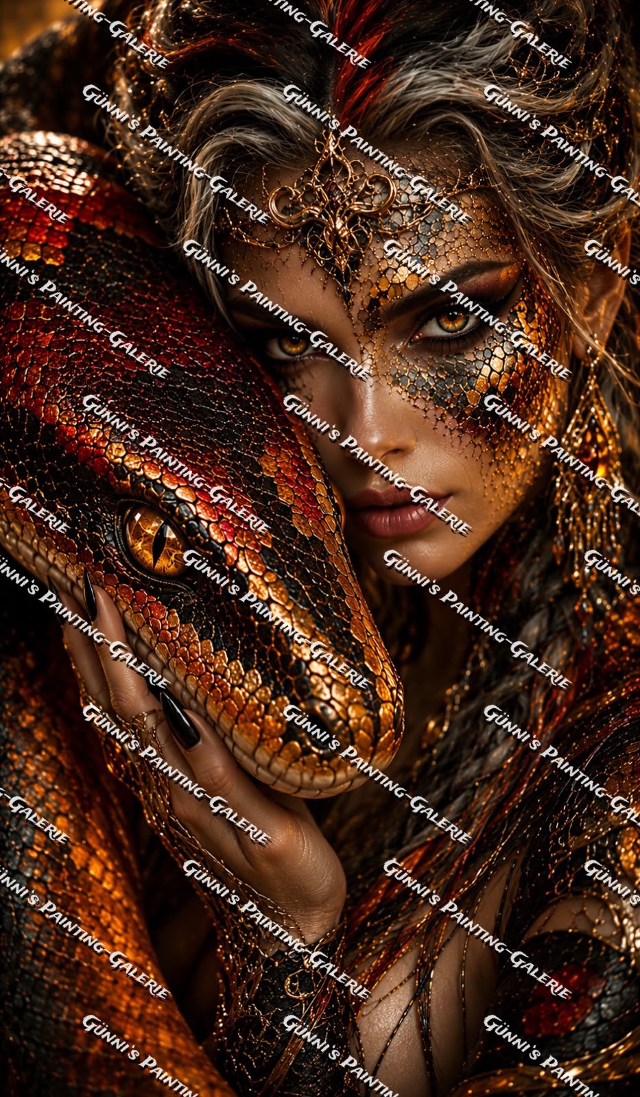Die Schlangenkönigin by Biggilee_Art 70x120 170 Farben