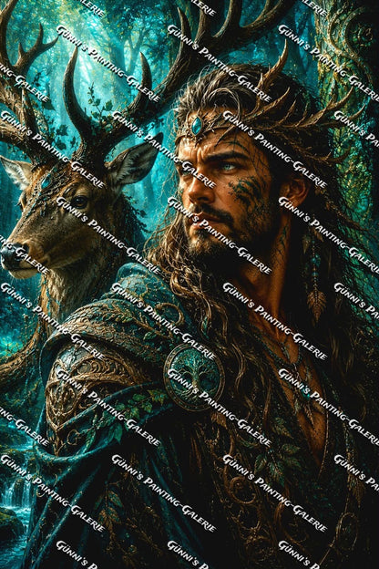 Der Hüter des Waldes by Biggilee_Art 80x120 200 Farben
