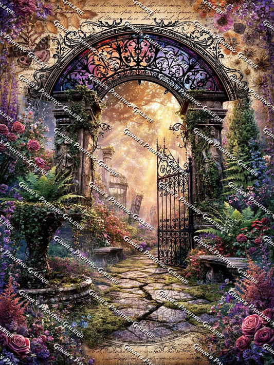 Vintage - Der verlorene Garten by Andy‘s_AI_Art 90x120 300 Farben