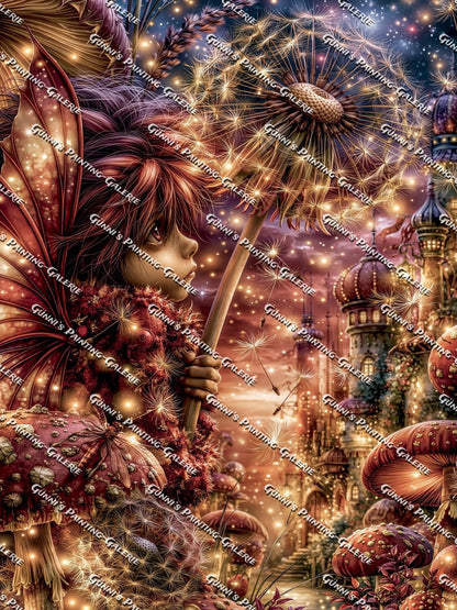 Tanz der Pusteblumenseelen by QN 90x120 230 Farben