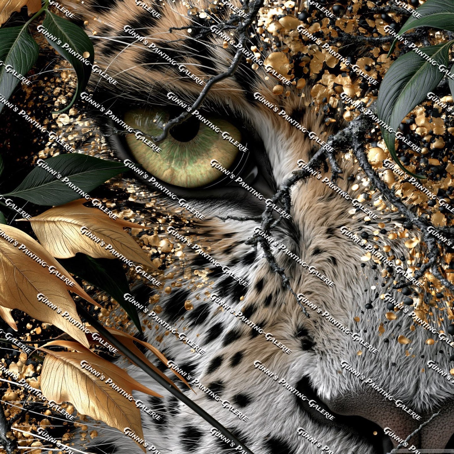Vergoldete Wildnis by QN 90x90 160 Farben