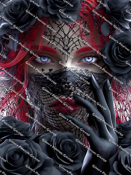 Schwarze Rosen by illumaris KI_Art 90x120 170 Farben