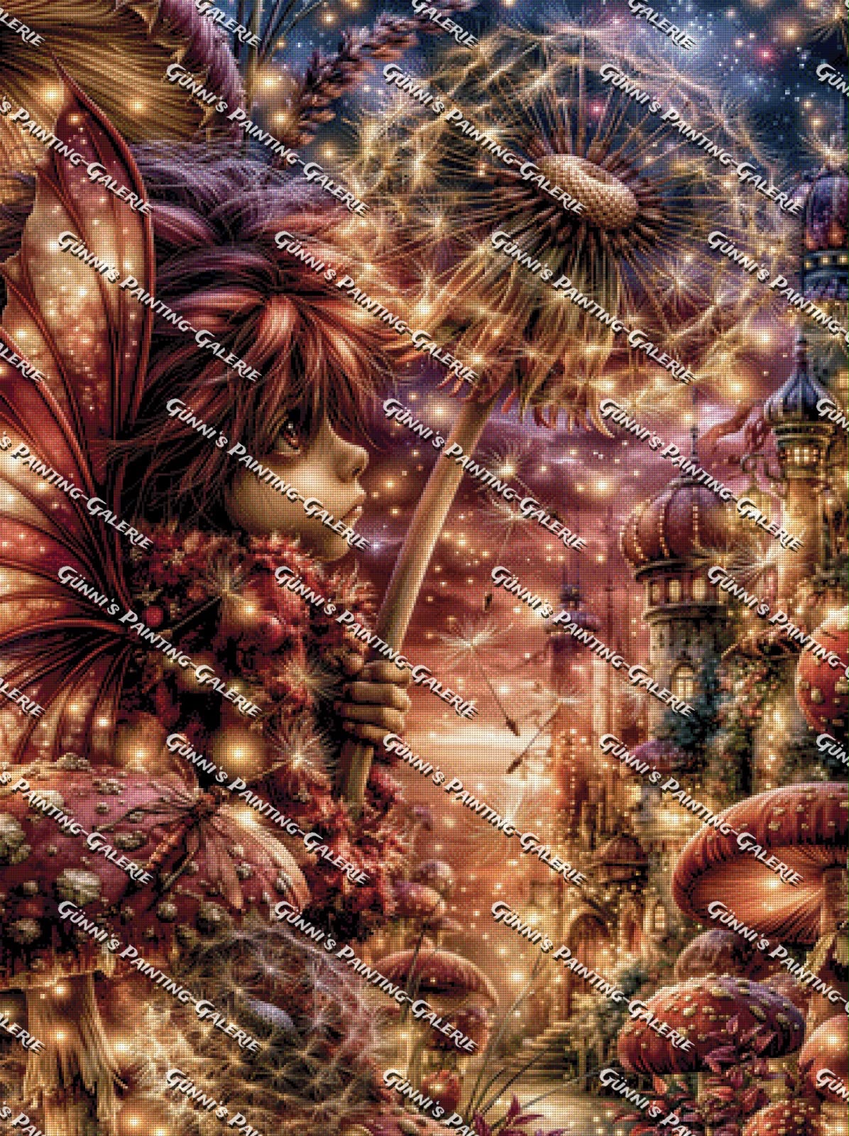 Tanz der Pusteblumenseelen by QN 90x120 230 Farben