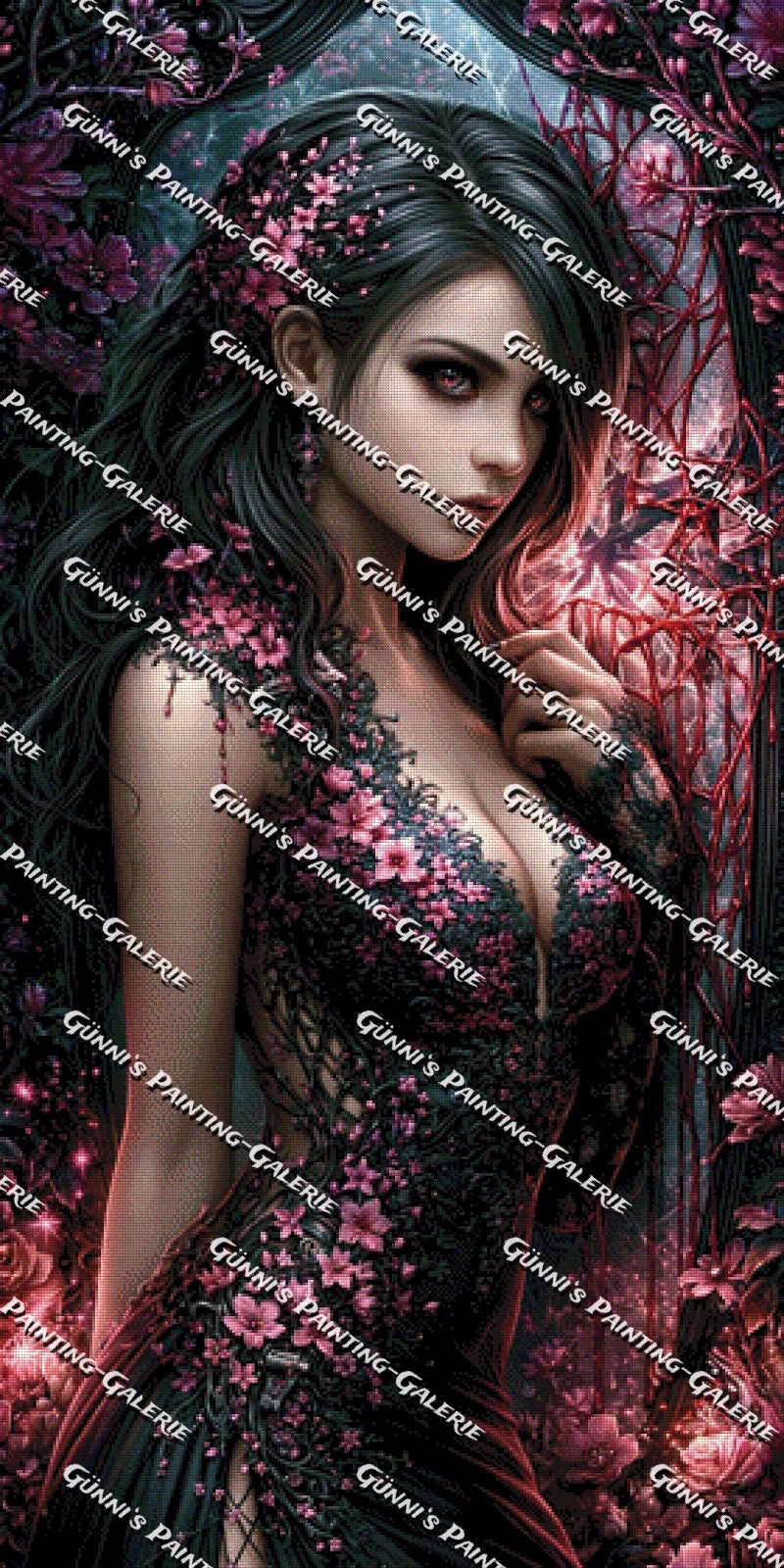 Blüten der Finsternis by Sweet_Loco_AI 70x140 195 Farben