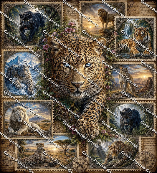 Collage der Wildnis by Elly_A.I. 100x110 210 Farben