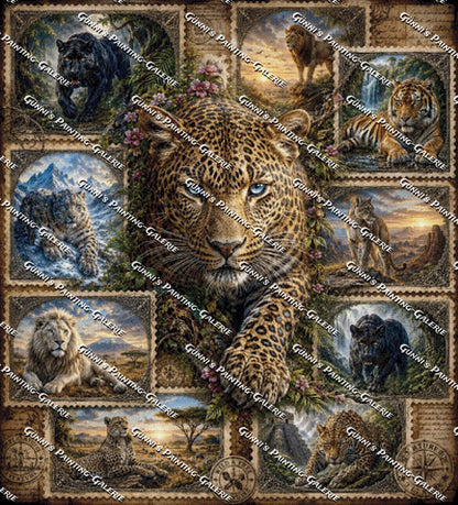 Collage der Wildnis by Elly_A.I. 100x110 210 Farben