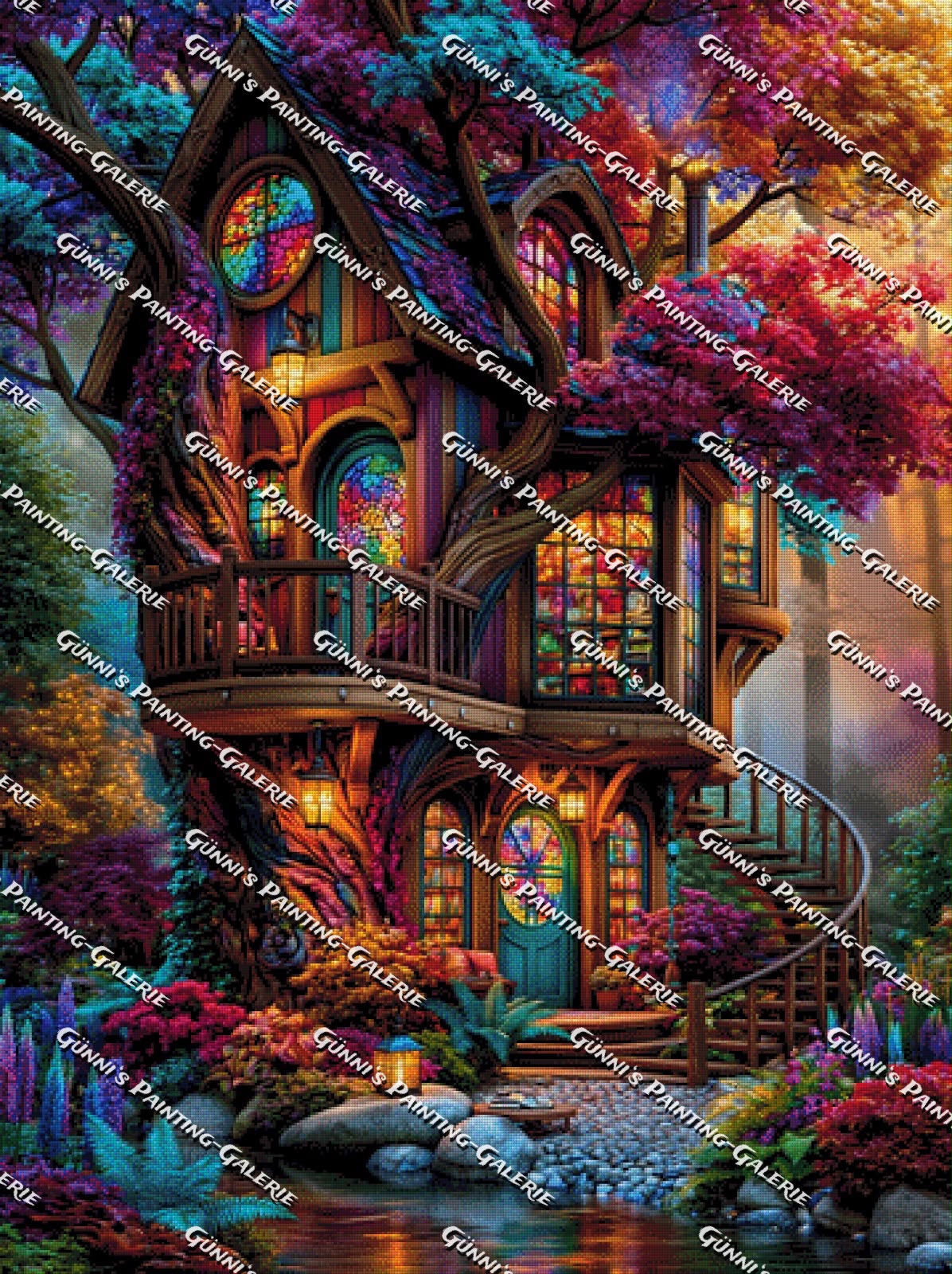 Das magische Waldhaus by QN 90x120 320 Farben