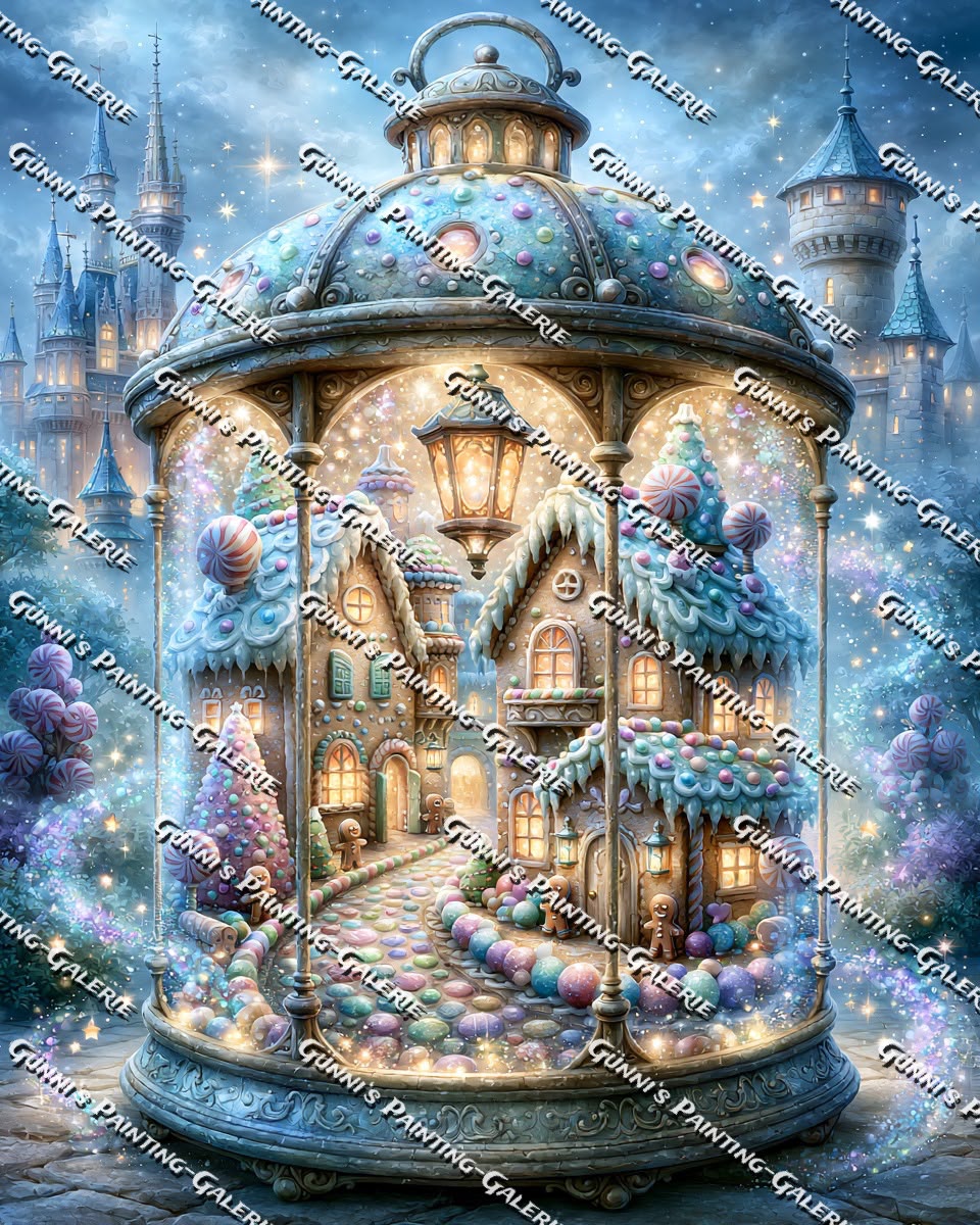 Winterzauber im Glas by Elly_A.I. 80x100 275 Farben