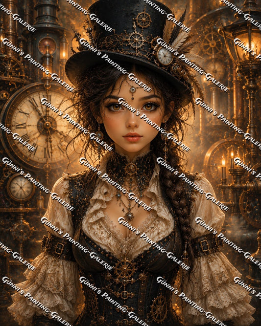 Die Herrin der Zeit by Biggilee_Art 80x100 115 Farben