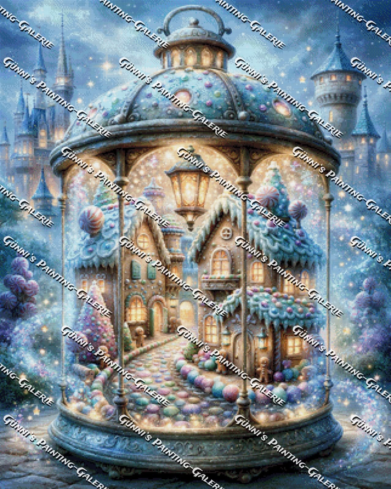 Winterzauber im Glas by Elly_A.I. 80x100 275 Farben