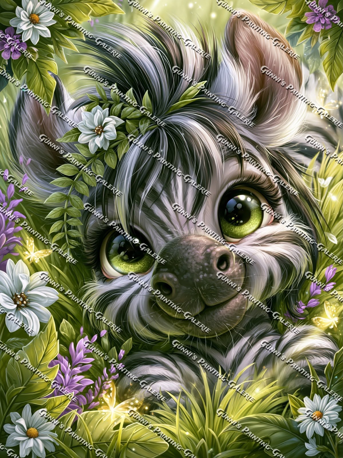 Das kleine Blütenzebra by Sweet_Loco_AI 75x100 190 Farben