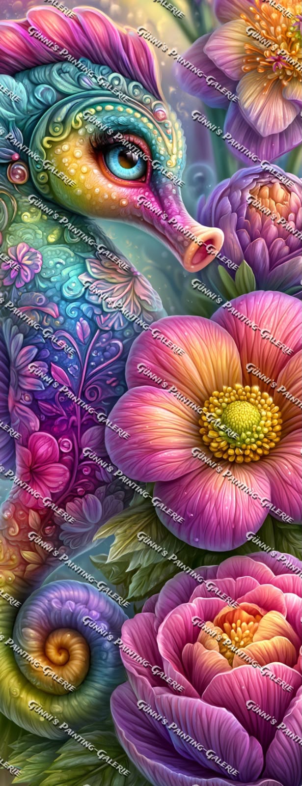 Aquarell der Tiefsee by Elly_A.I. 50x130 290 Farben