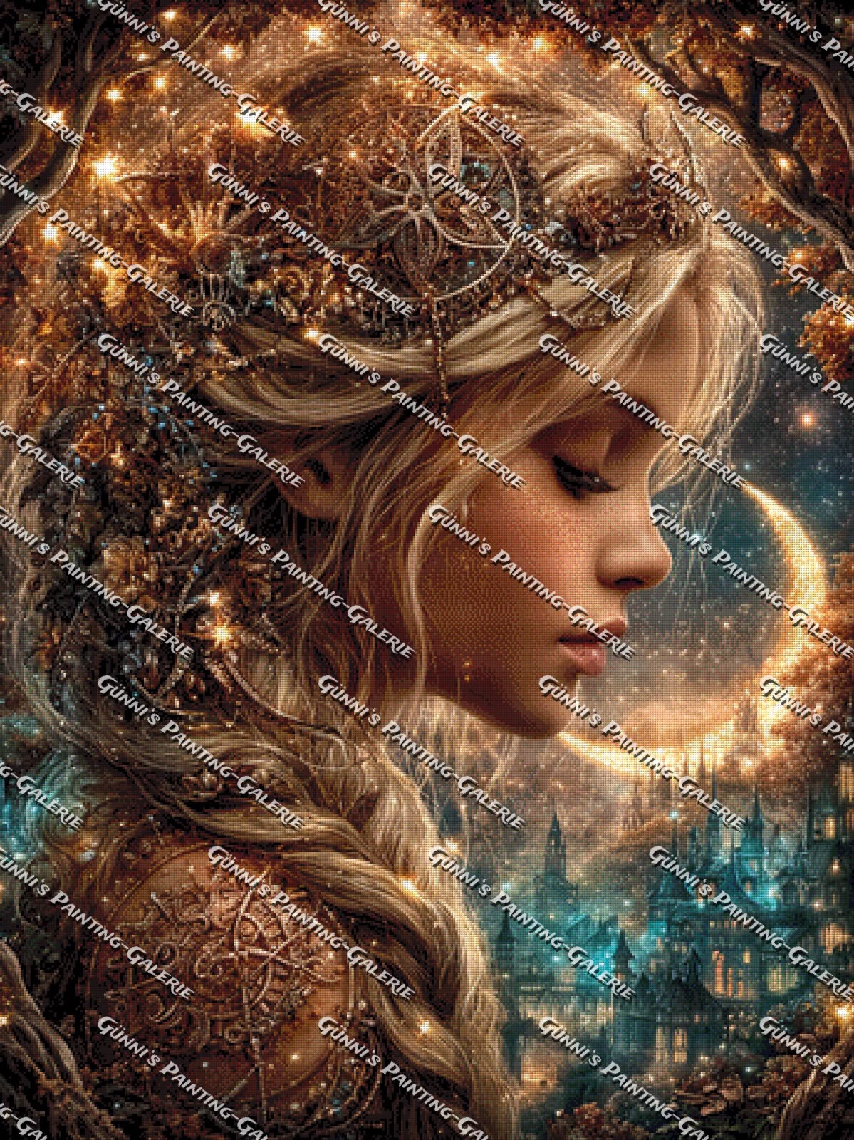 Die Wächterin des Halbmondes by Elly_A.I. 90x120 215 Farben