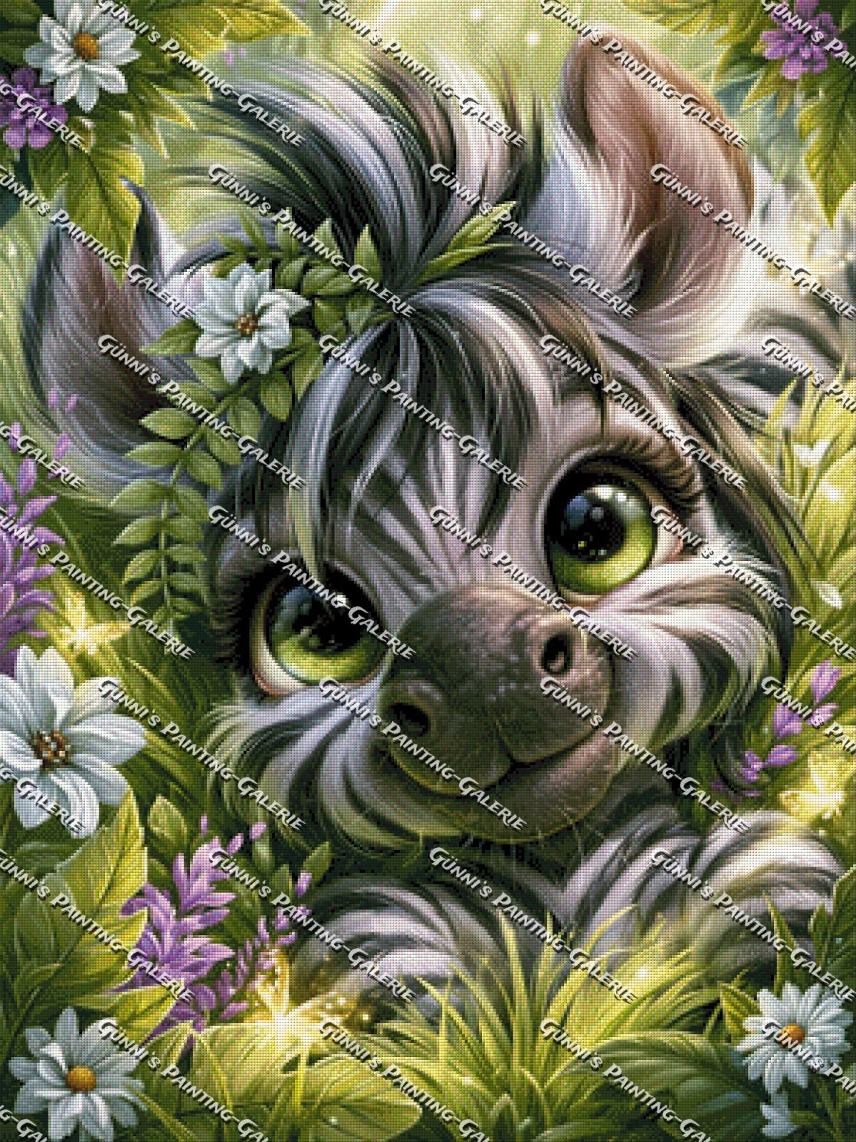 Das kleine Blütenzebra by Sweet_Loco_AI 75x100 190 Farben