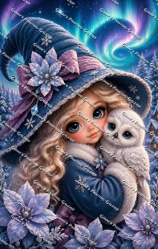 Die kleine Winterhexe by Biggilee_Art 70x110 205 Farben