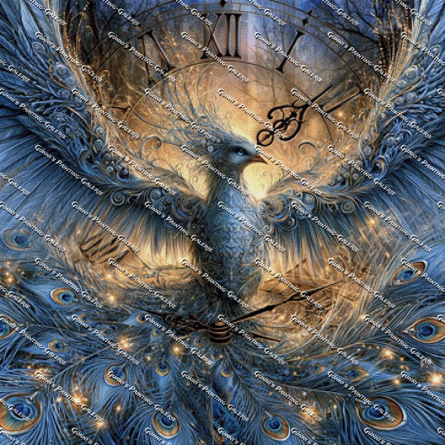 Der Pfau der Ewigkeit by QN 90x90 195 Farben