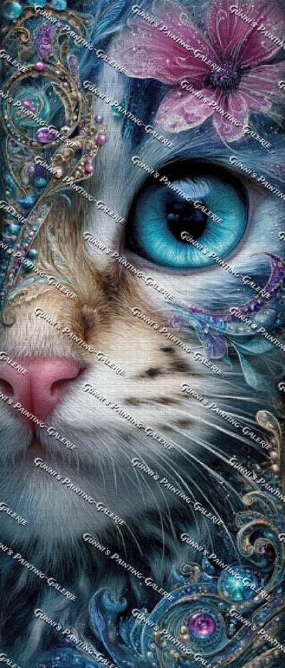 Juwelenblick der Mondkatze by Elly_A.I. 60x140 220 Farben