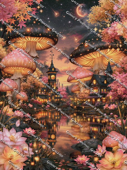 Das leuchtende Pilzparadies by Sweet_Loco_AI 90x120 210 Farben