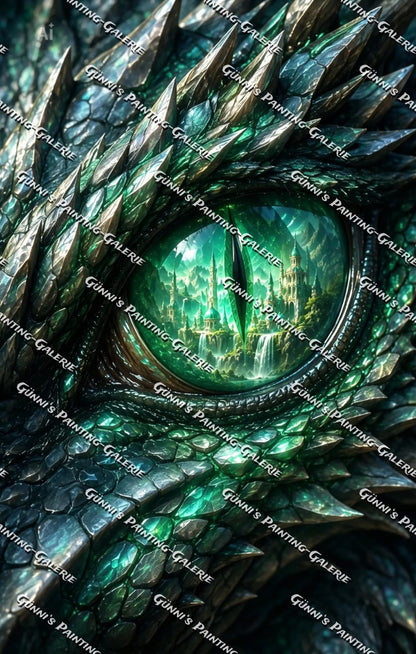 Im Blick des Drachen by Biggilee_Art 70x110 175 Farben