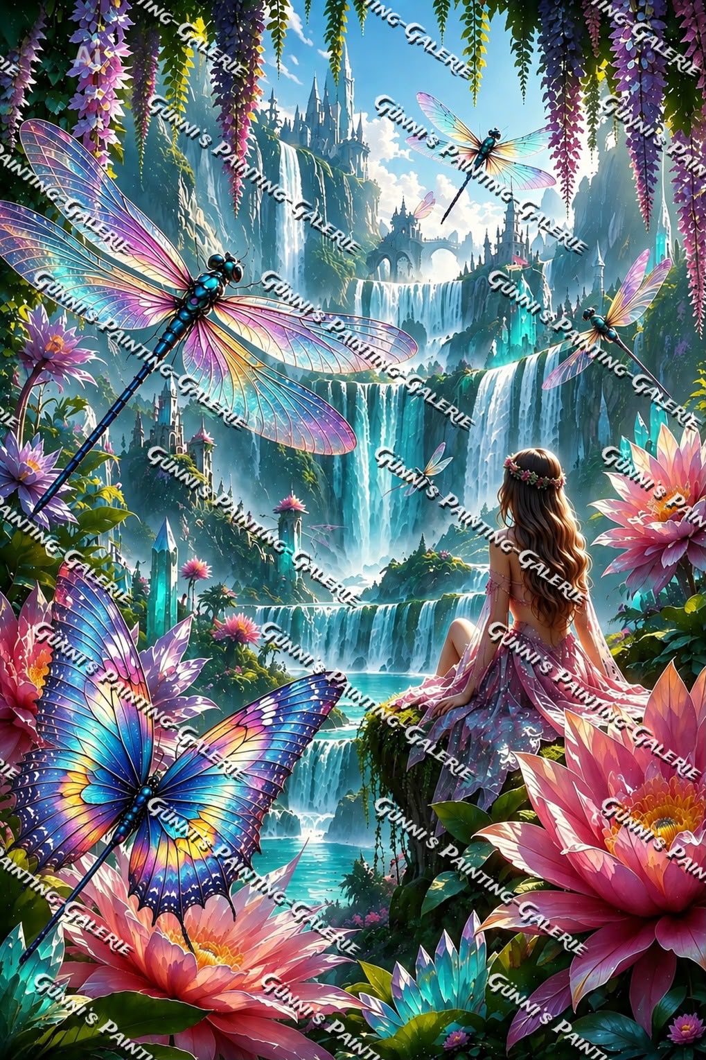 Wasserfall der Träume by Biggilee_Art 80x120 280 Farben