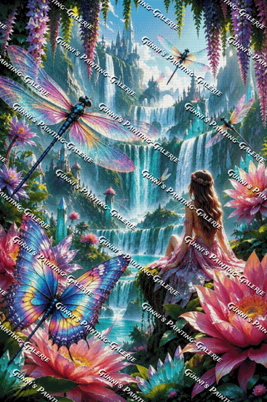 Wasserfall der Träume by Biggilee_Art 80x120 280 Farben