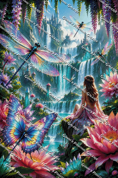 Wasserfall der Träume by Biggilee_Art 80x120 280 Farben
