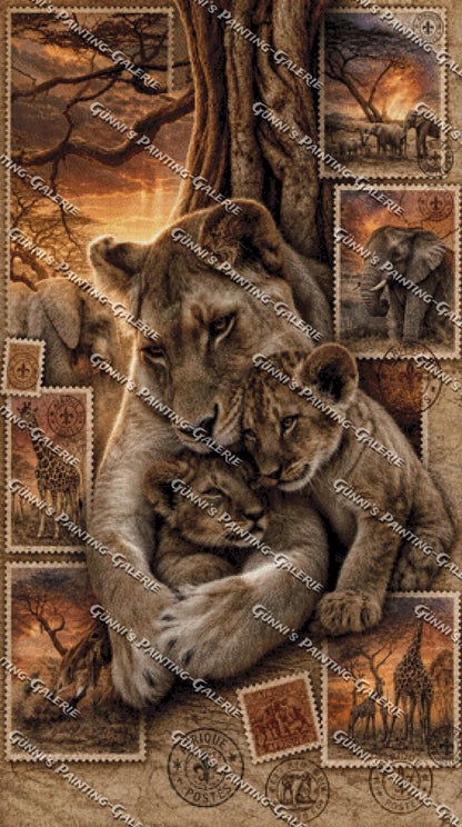 Collage - Stolz der Wildnis II by Elly_A.I. 70x125 110 Farben