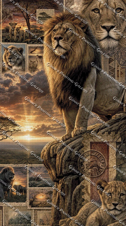 Collage - Stolz der Wildnis by Elly_A.I. 70x125 120 Farben