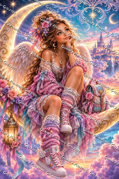 Mondlicht über den Wolken by Biggilee_Art 80x120 295 Farben