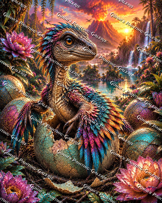 Im Tal der Drachen by Biggilee_Art 80x100 400 Farben