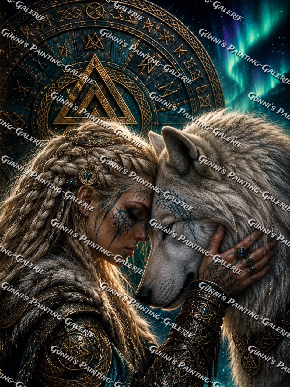 Im Herzen des Wolfes by Biggilee_Art 75x100 160 Farben