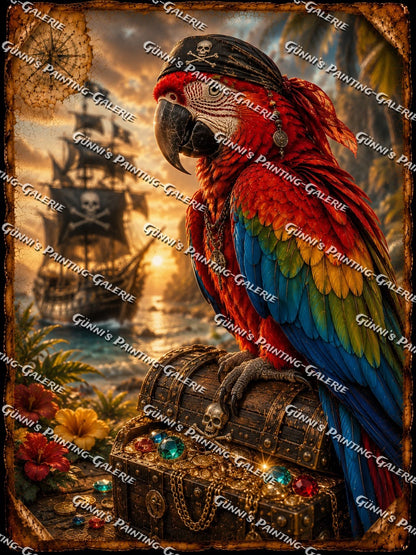 Käpt’n Rotfeder by Biggilee_Art 90x120 215 Farben