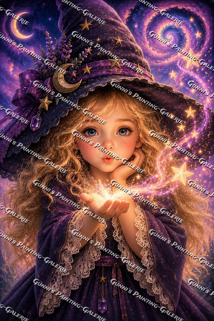 Die kleine Mondhexe by Biggilee_Art 80x120 195 Farben