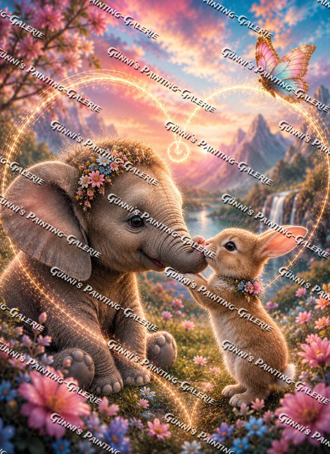Zwei Herzen, eine Freundschaft by Biggilee_Art 80x100 285 Farben