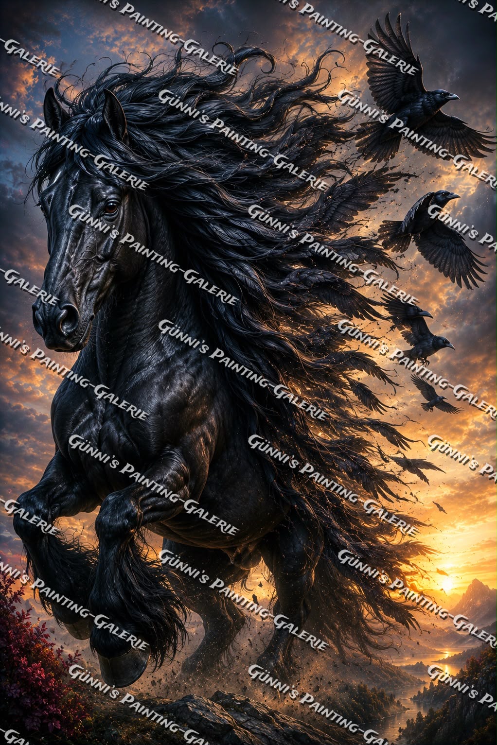 Schwarzer Sturm by Biggilee_Art 80x120 150 Farben