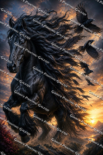 Schwarzer Sturm by Biggilee_Art 80x120 150 Farben