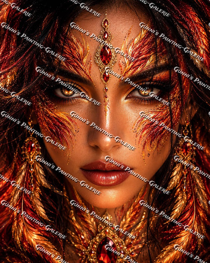 Königin der Flammen by Biggilee_Art 80x100 140 Farben
