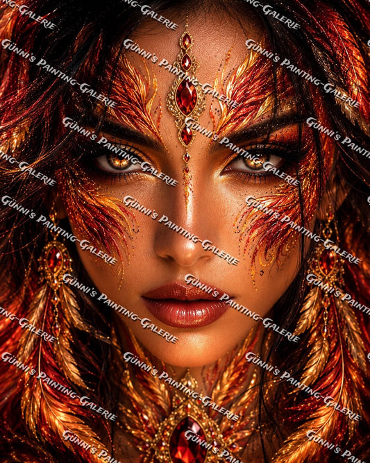 Königin der Flammen by Biggilee_Art 80x100 140 Farben