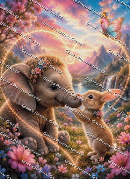 Zwei Herzen, eine Freundschaft by Biggilee_Art 80x100 285 Farben