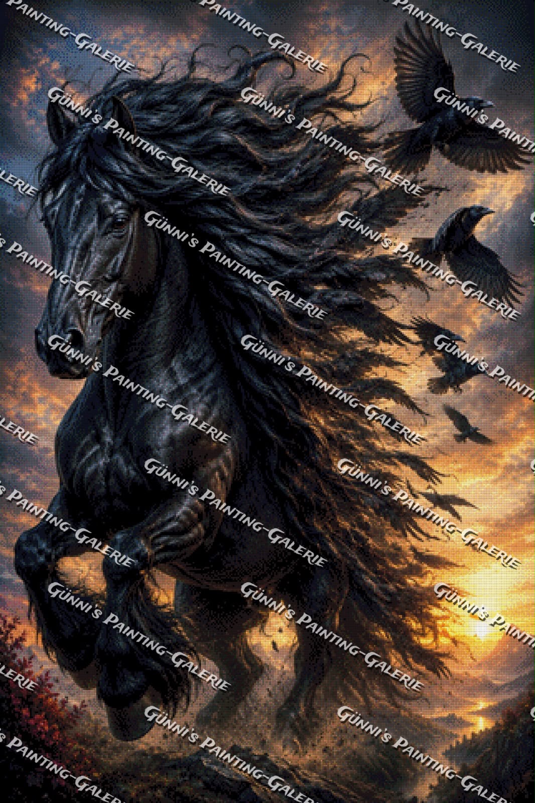 Schwarzer Sturm by Biggilee_Art 80x120 150 Farben