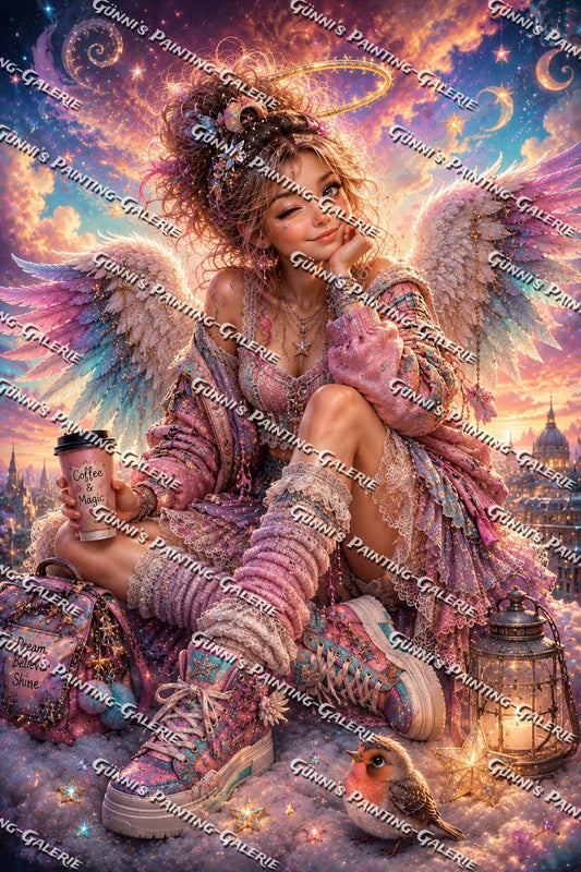 Kaffee, Flügel & ein bisschen Magie by Biggilee_Art 80x120 280 Farben