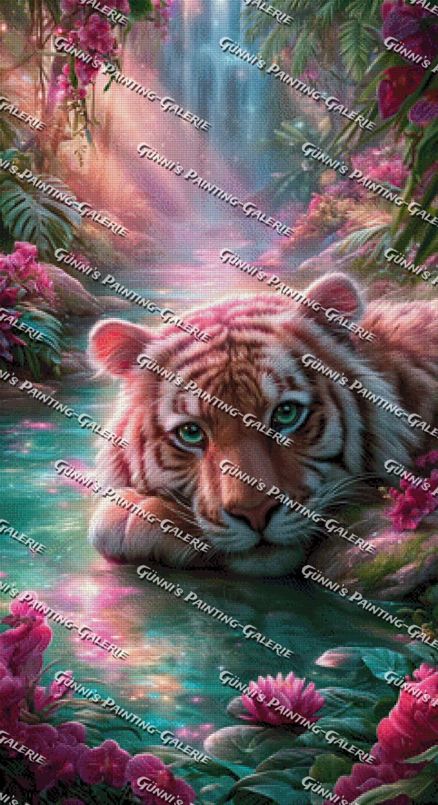 Tiger im Paradies by Elly_A.I. 60x110 280 Farben