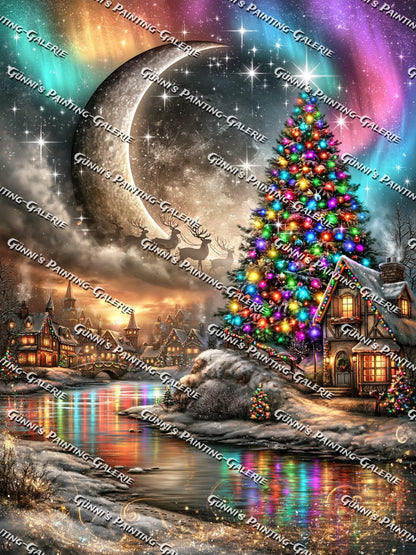 Magische Weihnachtsnacht by Andy‘s_AI_Art 75x100 270 Farben
