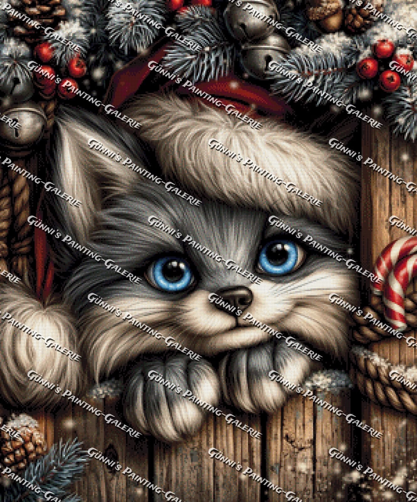 Weihnachtskätzchen by QN 75x90 165 Farben