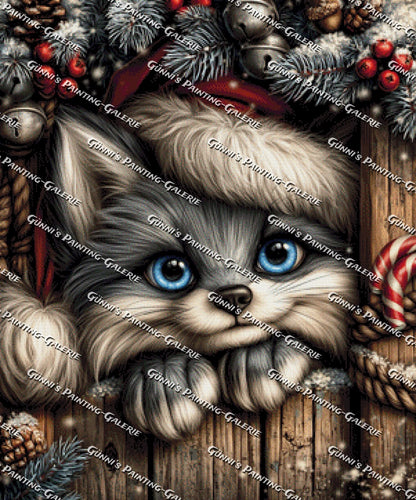 Weihnachtskätzchen by QN 75x90 165 Farben